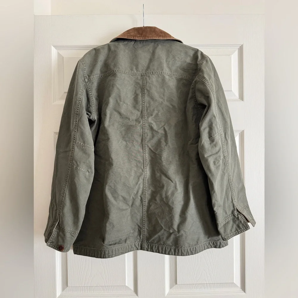 L.L. Bean Canvas Barn Jacket | Corduroy Collar | Women’s Large - Picture 8 of 10
